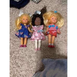 Lot of 3 vintage little miss dolly surprise dolls playskool EUC